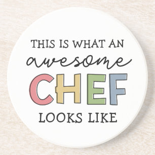 Awesome Chef Gifts   Best Chef Ever Funny Gift Coaster
