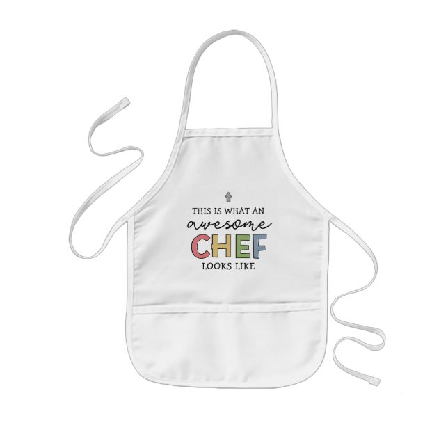Awesome Chef Gifts | Best Chef Ever Funny Gift Kids Apron (Front)