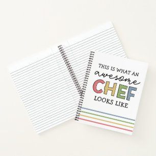Awesome Chef Gifts   Best Chef Ever Funny Gift Notebook
