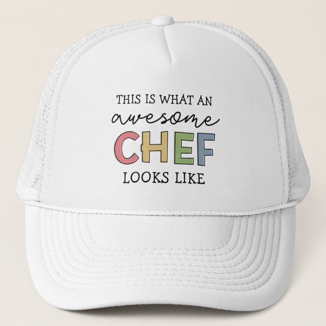 Awesome Chef Gifts | Best Chef Ever Funny Gift Trucker Hat (Front)