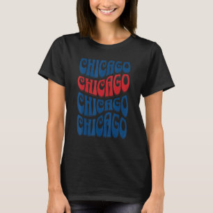 Awesome Chicago Illinois Groovy Retro 60s 70s Styl T-Shirt