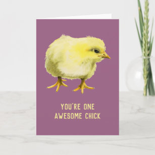 Awesome Chick Funny Baby Chicken Birthday Card