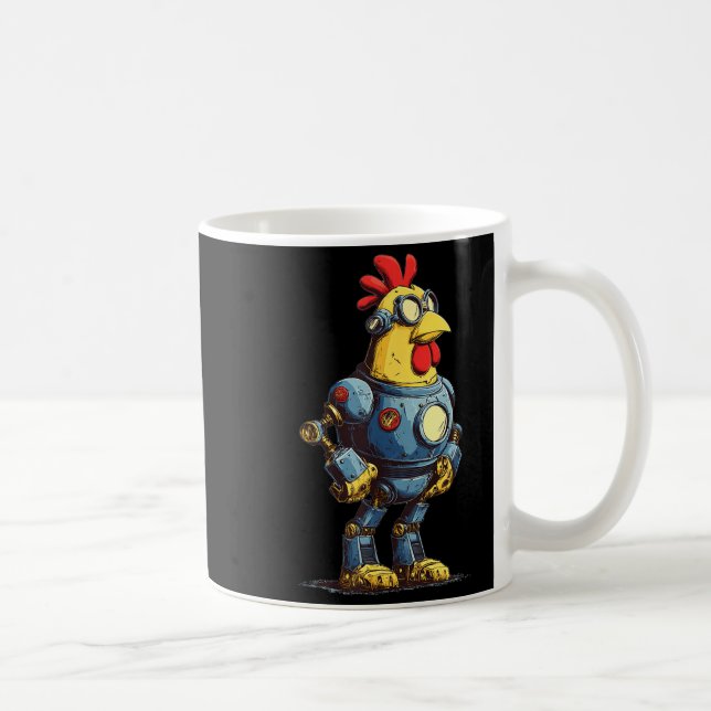 Awesome Chicken Robot For Future Animals Lovers  Coffee Mug (Right)