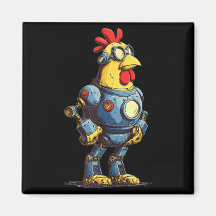 Awesome Chicken Robot For Future Animals Lovers Magnet