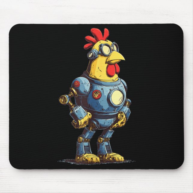 Awesome Chicken Robot For Future Animals Lovers  Mouse Mat (Front)