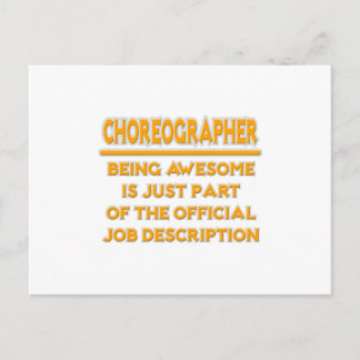 Awesome Choreographer .. Job Description Postcard