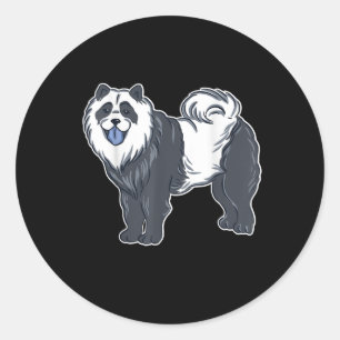 Awesome Chow Chow Dog And Panda Bear, Dog & Panda Classic Round Sticker
