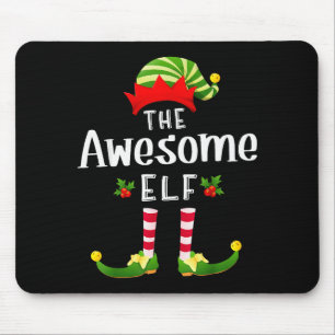 Awesome Christmas Elf Matching Pajama X-mas Party  Mouse Mat