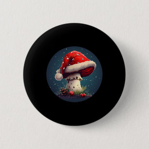 Awesome Christmas Mushroom For Boys And Girls  6 Cm Round Badge