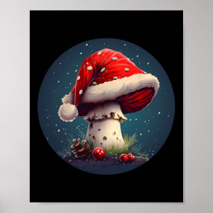 Awesome Christmas Mushroom For Boys And Girls Poster