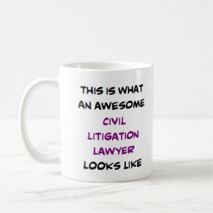 awesome civil litigation lawyer coffee mug