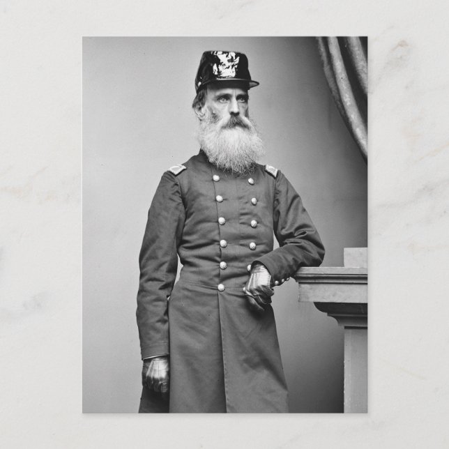 Awesome Civil War Beard, 1860s Postcard (Front)