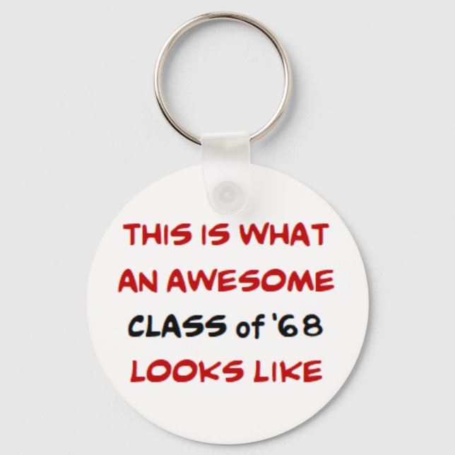 awesome class of 1968 keychain (Front)