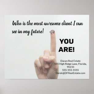 Awesome client  real estate marketing sell  postca poster
