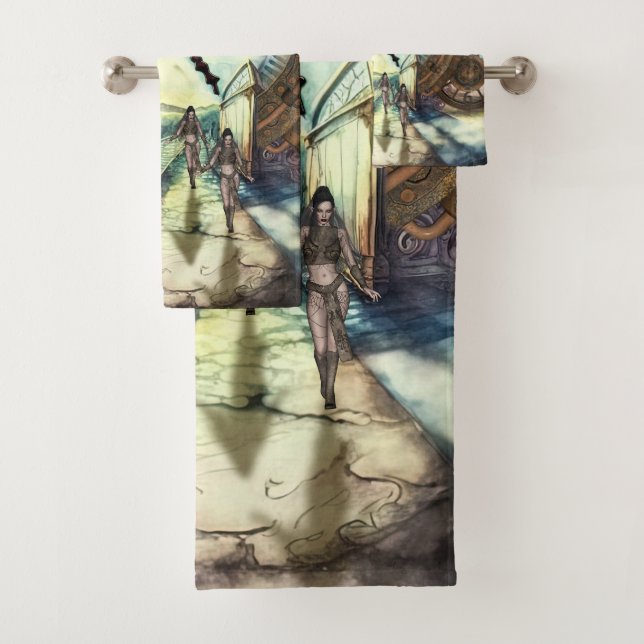 awesome  clockwork bath towel set (Insitu)