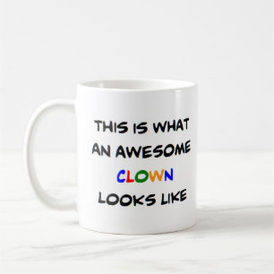 awesome clown coffee mug