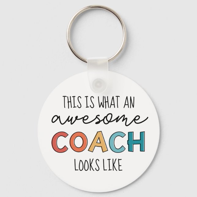 Awesome Coach | Best Coach Ever | Funny Coach Gift Key Ring (Front)