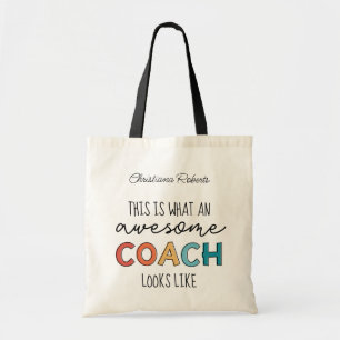Awesome Coach   Best Coach Ever Personalised Gifts Tote Bag