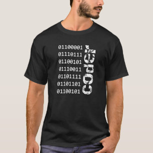 Awesome Coder In Binary Code It Professional T-Shirt
