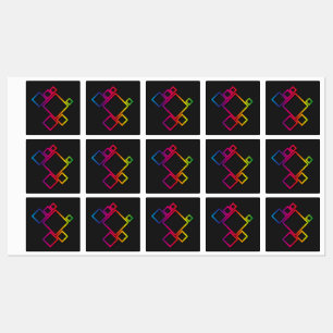 Awesome Colourful Squares on Black No. 1