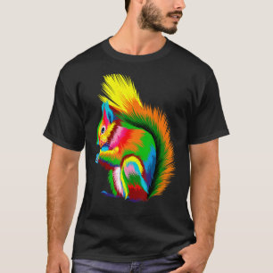 Awesome Colourful Squirrel For Chipmunk Women Men T-Shirt