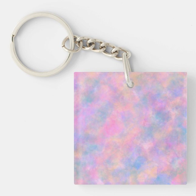 Awesome Combination of Pastel Colours  Key Ring (Front)