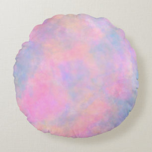 Awesome Combination of Pastel Colours Round Cushion