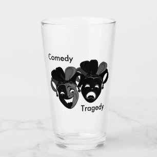 Awesome Comedy and Tragedy Theatre Jester Masks Glass
