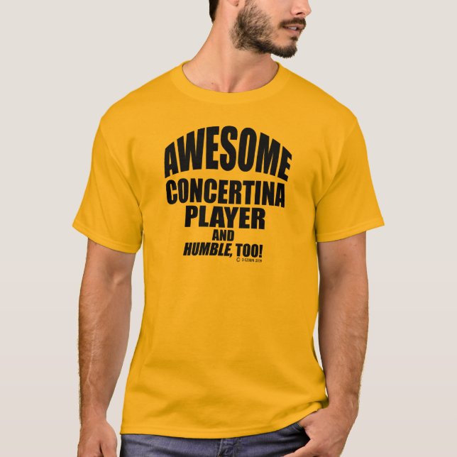 Awesome Concertina Player T-Shirt (Front)