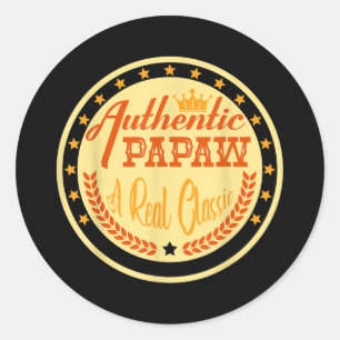 Awesome Cool Fathers Day Grandpa Pawpaw Design  Classic Round Sticker