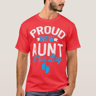 Awesome Cool Proud New Aunt It's A Boy Gender Reve T-Shirt
