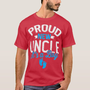 Awesome Cool Proud New Uncle It's A Boy Gender Rev T-Shirt