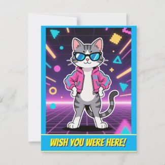 Awesome Cool Retro Gamer Cat