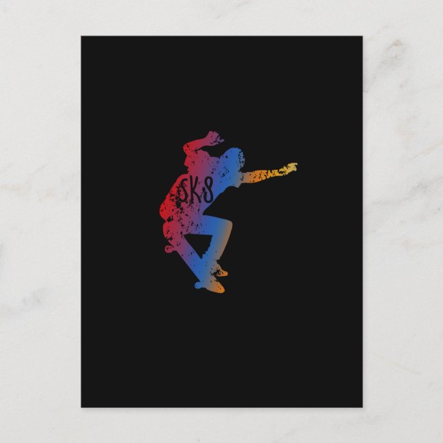Awesome & Cool Skating and Skateboarding Postcard (Front)