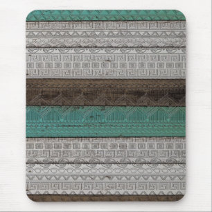 Awesome cool trendy Aztec geometric pattern Mouse Mat