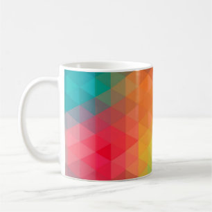 Awesome cool trendy colourful triangles pattern coffee mug
