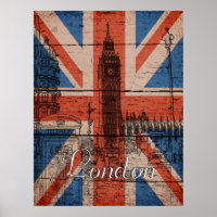 Awesome cool trendy old wood grunge U.k. Flag