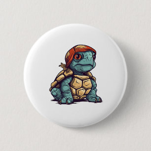 Awesome Cool Turtle Adorable Animal Graphic 6 Cm Round Badge