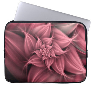 Awesome Coral Pink Flower Fractal  Laptop Sleeve