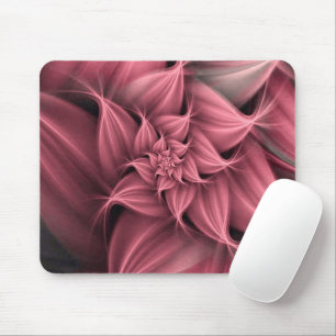 Awesome Coral Pink Flower Fractal  Mouse Mat