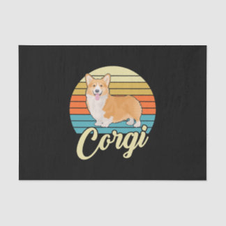 Awesome Corgi 1970s Vintage Retro Tissue Paper