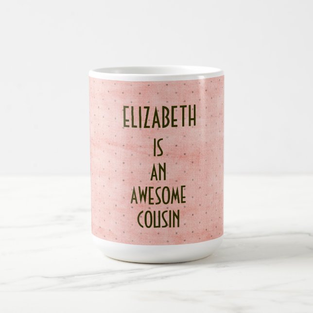 AWESOME COUSIN Easy Personalised Mug Add Name Gift (Center)