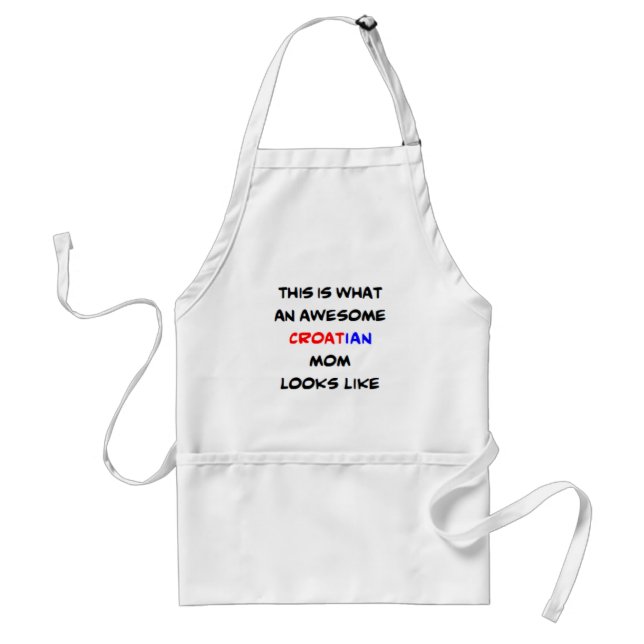 awesome croatian mum coffee mug standard apron (Front)