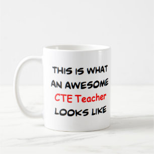 awesome cte teacher coffee mug