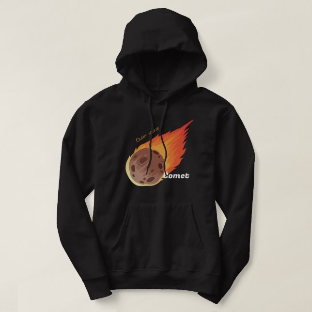 Awesome custom Outer space l Comet Black Hoodie (Design Front)