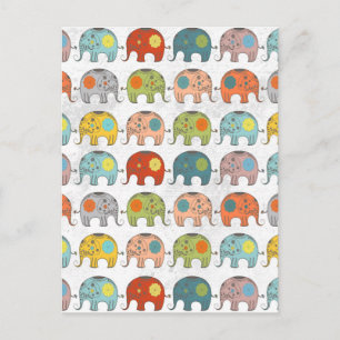 Awesome cute trendy circus Indian elephant Postcard