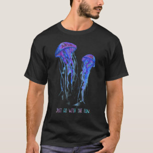 Awesome Cute UnderWater Fish Sea Just Go With Flow T-Shirt