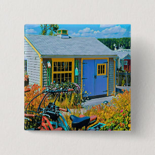 Awesome Cycling Painting 15 Cm Square Badge