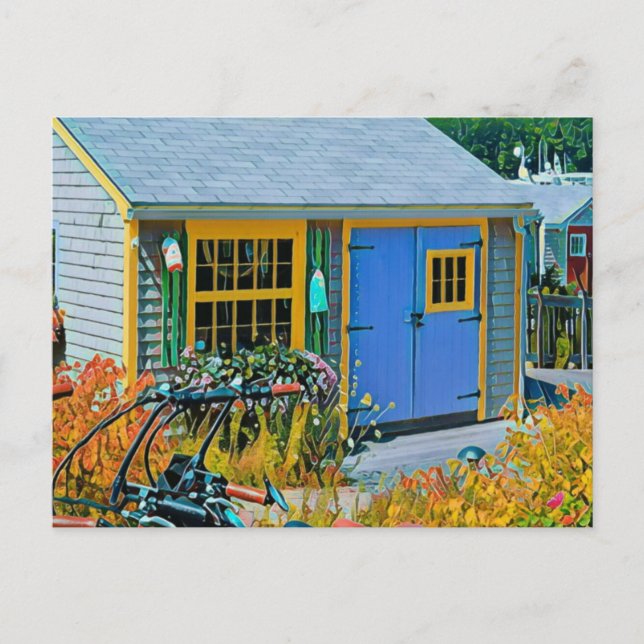 Awesome Cycling Painting Postcard (Front)