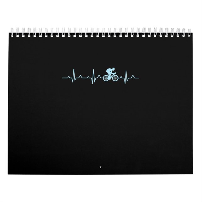 awesome cyclist heartbeat mountain biking cycling calendar (Cover)